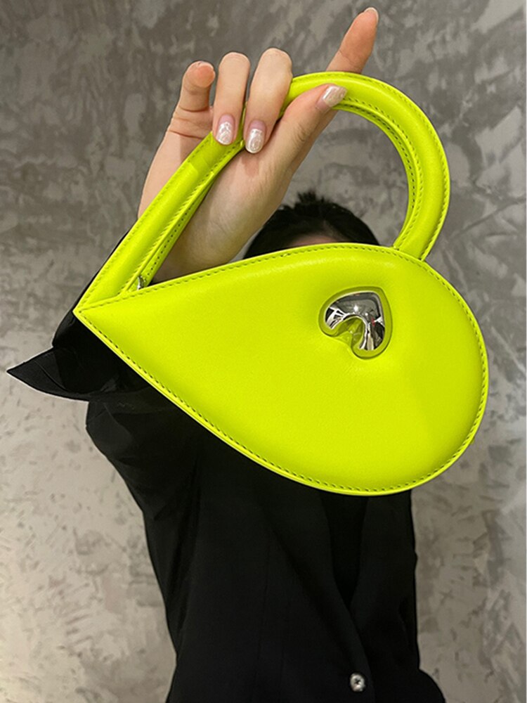 MABULA Luxury Unique Design Heart Handbag Small High Quality Purse Casual Mini Tote Shoulder Bags Lady Elegant Crossbody Bag