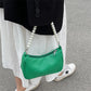 Fashion Women PU Leather Shoulder Bags Stone Pattern Solid Pearl Chain Underarm Bag Casual Ladies Small Hobos Handbags Purses