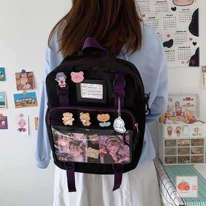 Authentic Women&#39;s Bag Ins Japanese Harajuku Girl Student Backpack Bajitong Korean Chic Messenger