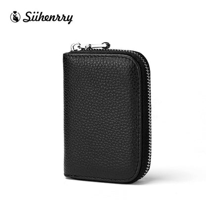 Siihenrry New Genuine Leather RFID Blocking Women Credit Card Holder Bank Card Wallet Case Cardholder Valentine's Day Present