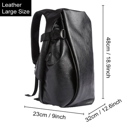 Men&#39;s Backpack USB Charge Travel Laptop Back packs Black 15 Inch Leather School Bag Male Vintage waterproof Anti Theft backpacks