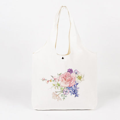 Women Printed  Casual Shopping bag Female Handbags Shoulder Fashion Style Flower Graphic Canvas Girl Bag