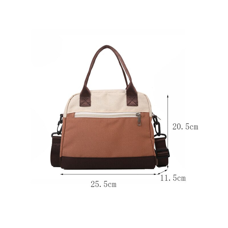 New Trend Women Canvas Shoulder Bag Large-capacity Tote Bag Crossbody Bags Female Handbag Canvas Reused Shopping Bag for Women