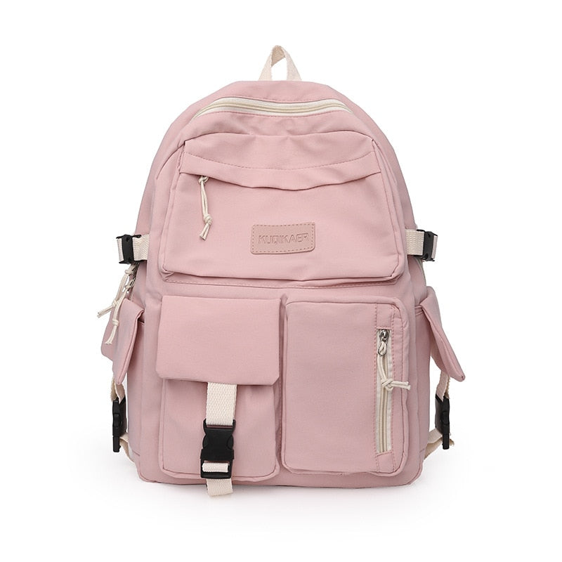 Large Capacity Canvas Black Backpack Light Simple Travel Bag Canvas Backpack Student School Bag Canvas Student Zipper Backpack