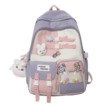 New Women Waterproof Cute Transparent Leisure School Bag Fashion Girl Travel Laptop Backpack Female Trendy Book Bag Lady College