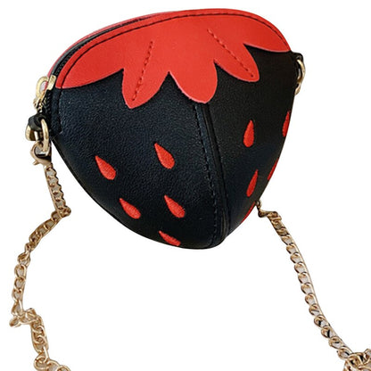 Women Bag Creative Cute Little Strawberry Shape Crossbody Bag Small Women Shoulder Bag Phone Pouch