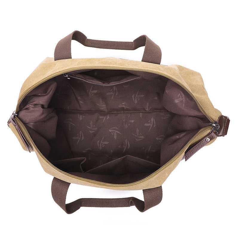 Vintage Canvas Bags for Men Travel Hand Luggage Bags Weekend Overnight Bags Big Outdoor Storage Bag Large Capacity Duffle Bag