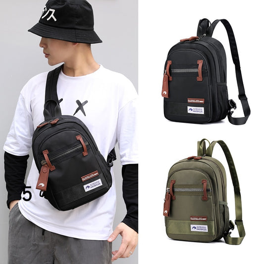 Men Nylon Waterproof Backpack Rucksack Cross body Shoulder Bag Travel Male Knapsack Daypack Messenger Chest Bags New