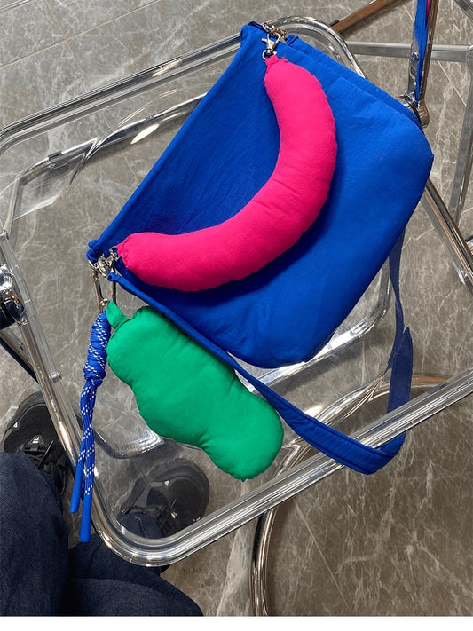 Women Bag Nylon Square Shoulder Bags Handbags Pures and Bags Crossbody Fashion SOFT Zipper Girls Bag All-match
