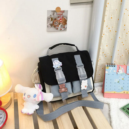 Cute Japanese Style Students Schoolbags Girls Messenger Bags Casual Nylon Women Shoulder Crossbody Bags Ladies Daily Handbags