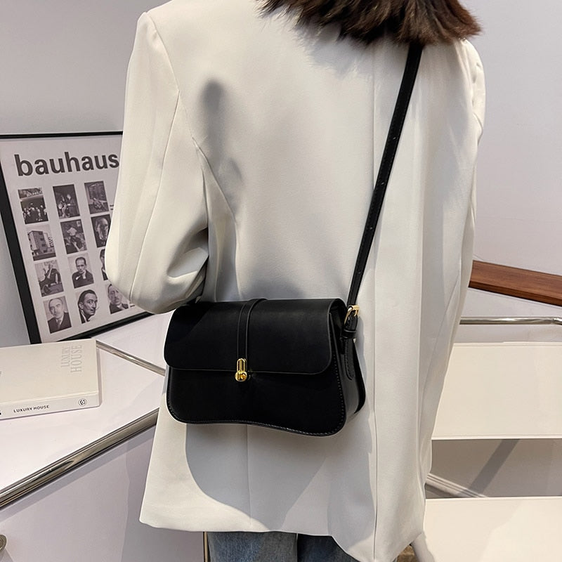 HOCODO Fashion Women&#39;S Shoulder Bag Pu Leather Crossbody Bag Female Solid Color Handbag Purses Quality Ladies Small Square Bags