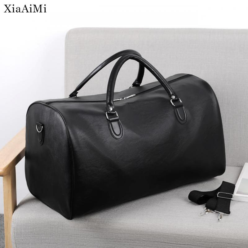 Large-Capacity Portable Travel Bag, Waterproof Men&#39;S Brown Computer Bag, Travel And Business Trip Storage Boarding Bag
