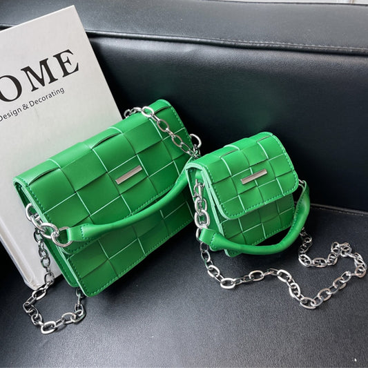 Cute Mini Female Handbags Weave Design PU Leather Shoulder Bag with Short Handle for Women Summer New Luxury Crossbody Tote Bag