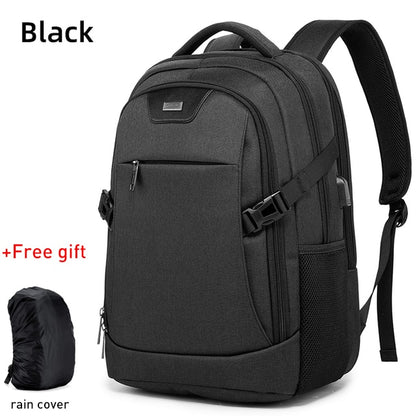 Business Backpack For Men USB Charge Travel Notebook Laptop Backpacks Man College Student Fashion School Bags 15.6 inch Mochila