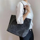 2Pcs Original Export Fashion Mother Pack Lady Commuting Handbag Frosted Retro Rivet Casual Shoulder Large Capacity Tote IPad Bag