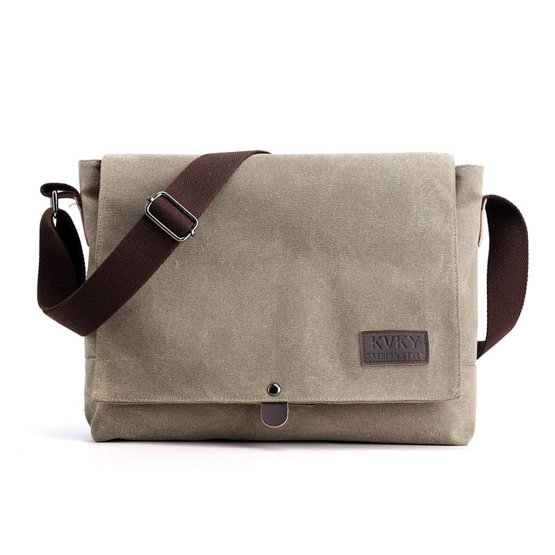 Men&#39;s Canvas Crossbody Shoulder Messenger Bags Man New Fashion Cross Body Bag Casual Solid Multi Function Portable Male Bag