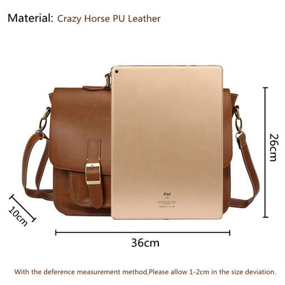 Brand Men Cambridge Bag High Quality Leather Shoulder Crossbody Bag Student Satchels Male Business Laptop Briefcase Handbag