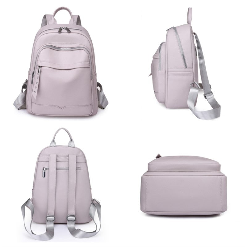 Women Fashion PU Leather Backpack Female Teenager Large Capacity School Bag Lady Travel Shopping Rucksack Student Class Bagpack