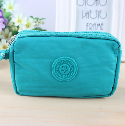 3 Zippers Lady Purses Women Wallets Brand Clutch Coin Purse Cards Keys Money Bags Canvas Short Woman Girls Wallet Handbags Burse