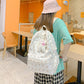 Fashion Girls College School Bags Casual Canvas Flowers Print Women Backpack Students Laptop Bookbag Female Travel Rucksack
