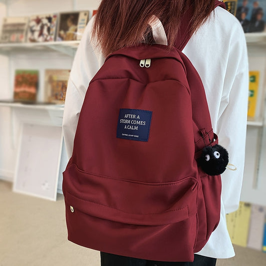 Lady Waterproof Laptop Red College Backpack Fashion Girl School Bag Kawaii Trendy Book Travel Women Student Backpack Female Bags