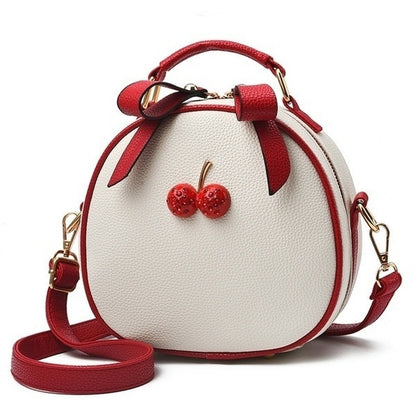 New Women&#39;s Messenger Bag Female Small Simple Cherry Crossbody Shoulder Bag Mini Backpack Handbag