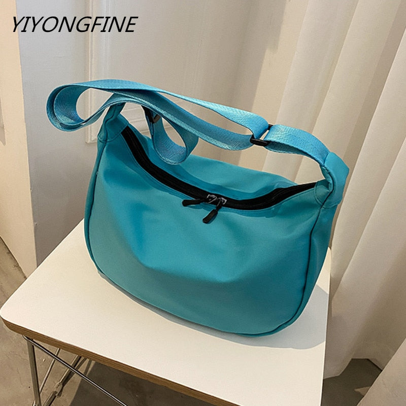Oxford Cloth Diagonal Cross Bag Youth Fashion Casual Version Ladies Large Capacity Shoulder Bag Solid Color Women Messenger Bags