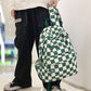 DCIMOR Fashion Plaid Women Backpack Men Cool Nylon Travel Bag Unisex Letter Printing Schoolbag College Girls Kawaii Bookbag Boys