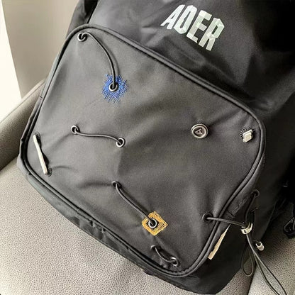 Korean version of the niche trend high quality 1:1 ADER ERROR drawstring backpack men and women couple travel bag computer bag