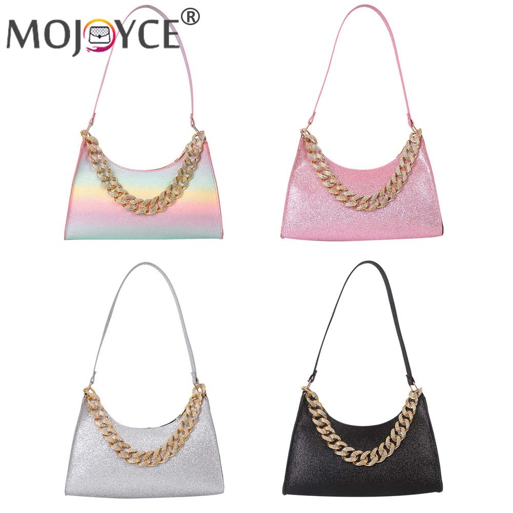 Fashion Sequin Shoulder Underarm Bags PU Leather Casual Women Handbags Purse Women Outdoor Business Traveling