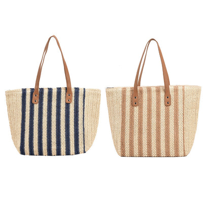 Straw Woven Underarm Shoulder Bags Women Summer Beach Female Shopper Totes Handbags for Holiday Vacation Seaside