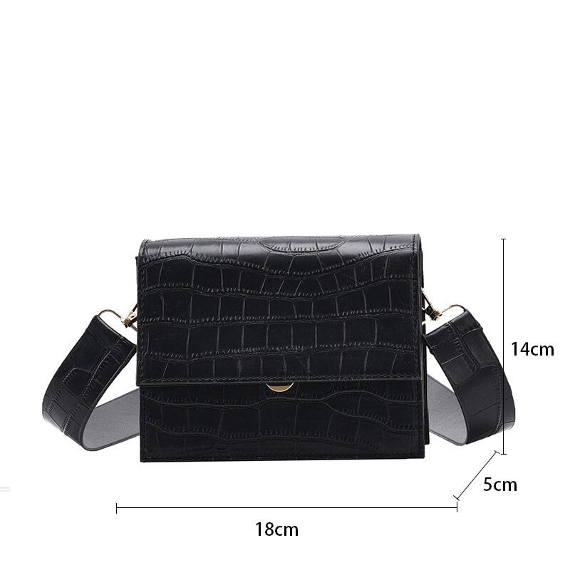 Women Small Messenger Bag  Alligator Pattern PU Leather Crossbody Bags  Lady Flap Shoulder Bag Luxury Handbag and Purse bolso