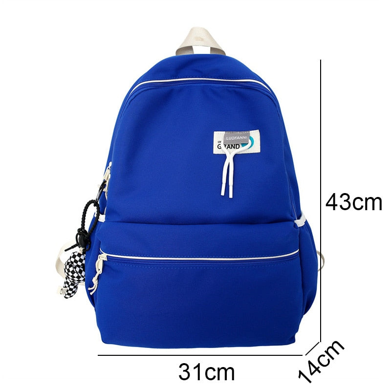 Trendy Lady Nylon Waterproof Laptop Backpack Book Girl Travel Student Bag Fashion Cool Female College Backpack Women School Bags