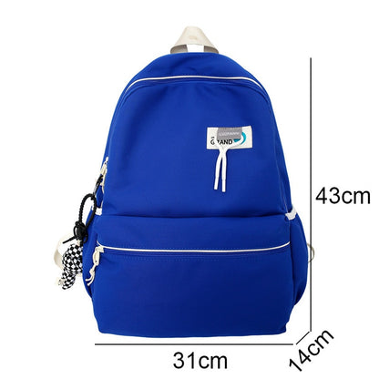 Trendy Lady Nylon Waterproof Laptop Backpack Book Girl Travel Student Bag Fashion Cool Female College Backpack Women School Bags