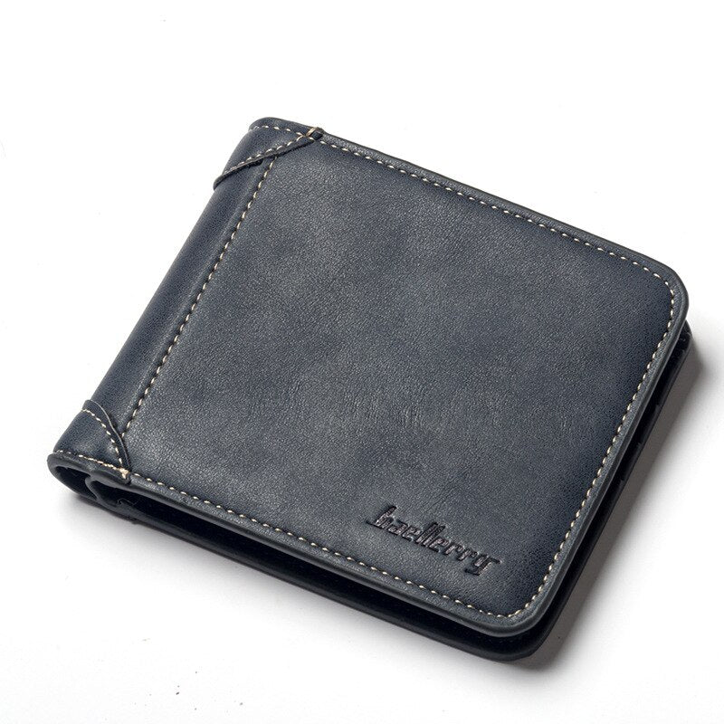 Baellerry Classic Men Wallets Name Customized Card Holder Short Male Purse Fashion High Quality PU Leather Wallet For Men