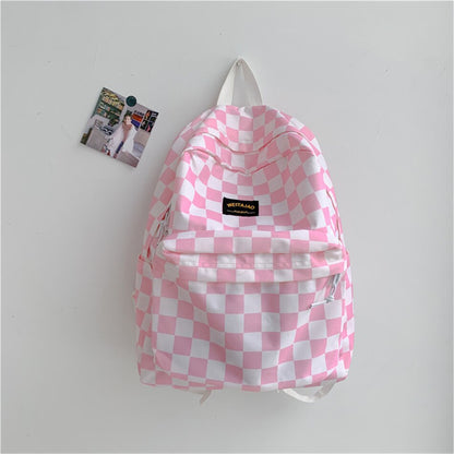 Fashion Plaid Women Backpack Waterproof Oxford School Backpacks Shoulder Bags for Women New Light Travel Bag for Girls Back Pack