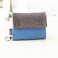 Vintage Casual Women Wallets Denim Canvas Short Buttons Clutch Coin Purse Large Capacity Card Holder Wallet