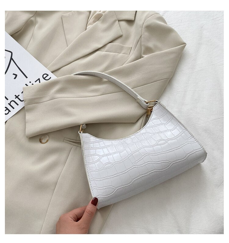 Handbags popular small bag bag new fashion crocodile design portable one-shoulder Armpit