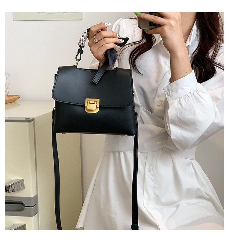 Solid Fashion Women Crossbody Bags Woman Spring New Brand Female Handbags Small Flap PU Leather Casual Women&#39;s Shoulder Bag