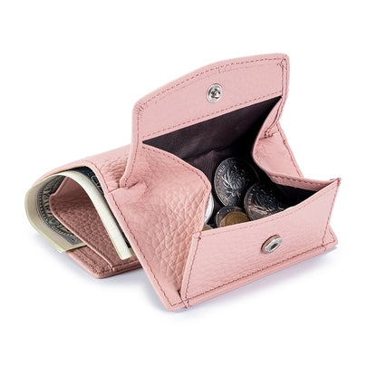 New Women Genuine Leather Purses Female Small Cowhide Wallets Lady Coin Bag Card Holder Large Capacity Money Bag Portable Clutch