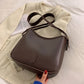 HOCOD Pu Leather Shoulder Bags Retro Female Messenger Bags Fashion Simple Handbag Women Solid Color Crossbody Bags For Women