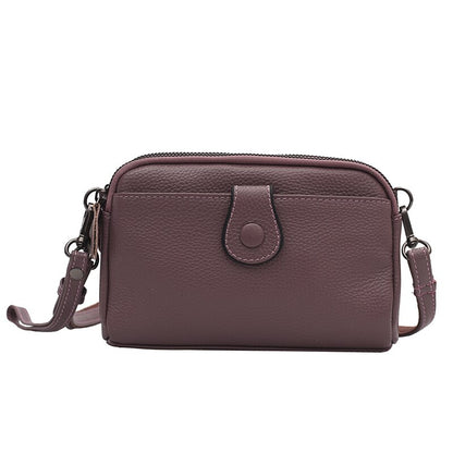 Genuine Leather Real Cowhide Women&#39;s Casual Fashion Bag Women Messenger Bag Small Shoulder Bag Crossbody Bags for Women Handbags