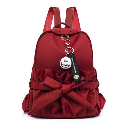 Young Girls Backpack Women School Backpack Bow Design School Bags for Ladies Fashion Pleated Women School Bags Student Book Bags