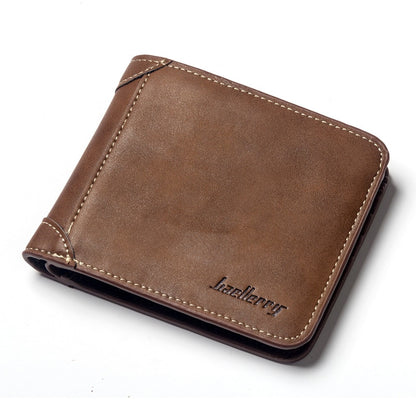 Baellerry Classic Men Wallets Name Customized Card Holder Short Male Purse Fashion High Quality PU Leather Wallet For Men