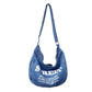 Large Capacity Canvas Shoulder Bags For Women Solid Fashion Fold Female Handbag Jean Big Shopping Eco Bag Denim Crossbody Bags
