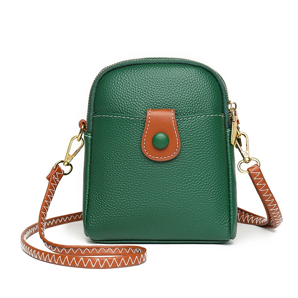 Fashion Women Mobile Phone Bag Casual Female PU Leather Crossbody Bag Simple Lady Small Messenger Bag Trendy Handbag Coin Purses