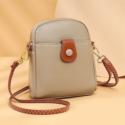 Fashion Women Mobile Phone Bag Casual Female PU Leather Crossbody Bag Simple Lady Small Messenger Bag Trendy Handbag Coin Purses