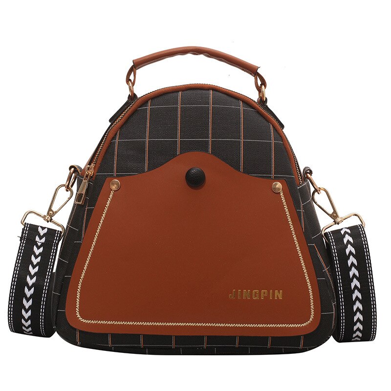 Multifunctional Women Backpack Wide Strap female shoulder bag PU Leather Ladies hand bag Plaid Designer bagpack for girls totes