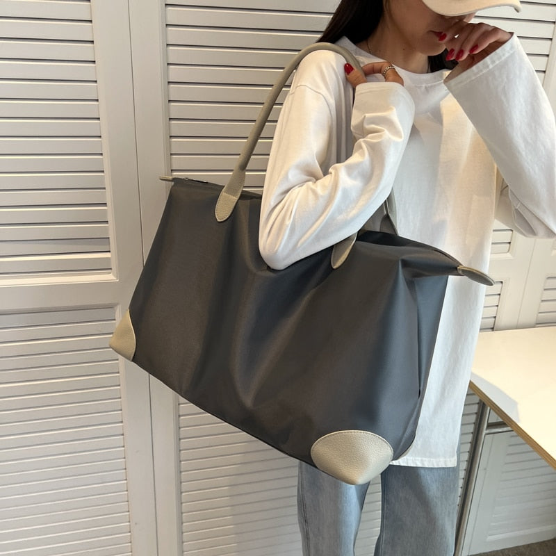 Oversized Duffle Travel Bag For Women Water Repellent Oxford Cloth Shoulder Bags Large Capacity Handbags Female Big Shopper Tote