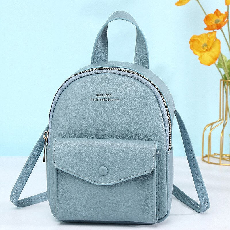 Brand Designer Fashion Women Backpack Small Soft PU Leather   Mini High Capacity Backpack Female Ladies Shoulder Bag Purse Femal